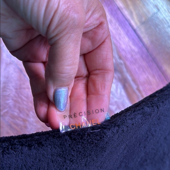 CHANEL Logo Tote Black Velour & Pink Satin Original Wrapper Precision Collection - Picture 9 of 12